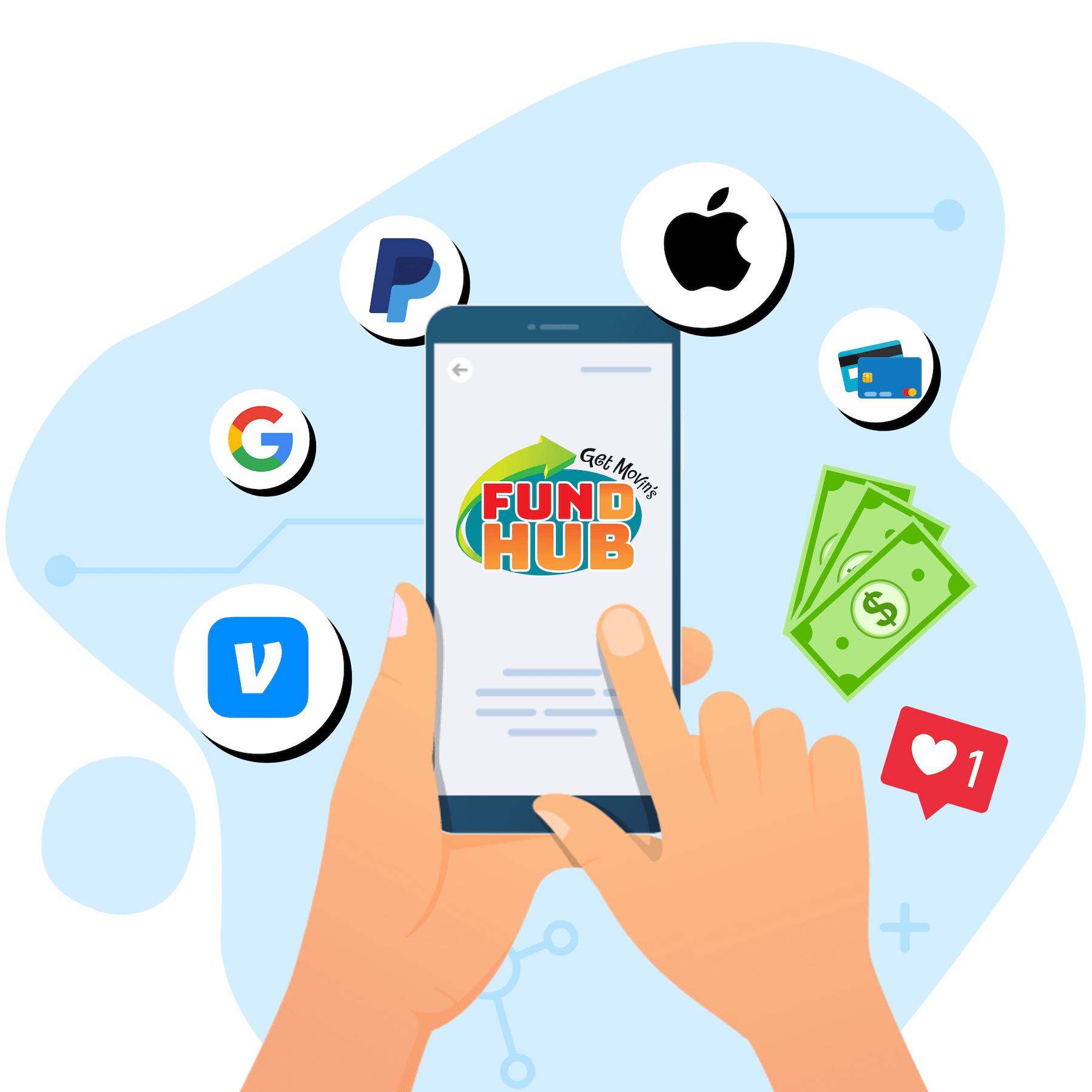 Get Movin' Fund Hub Mobile App Interface